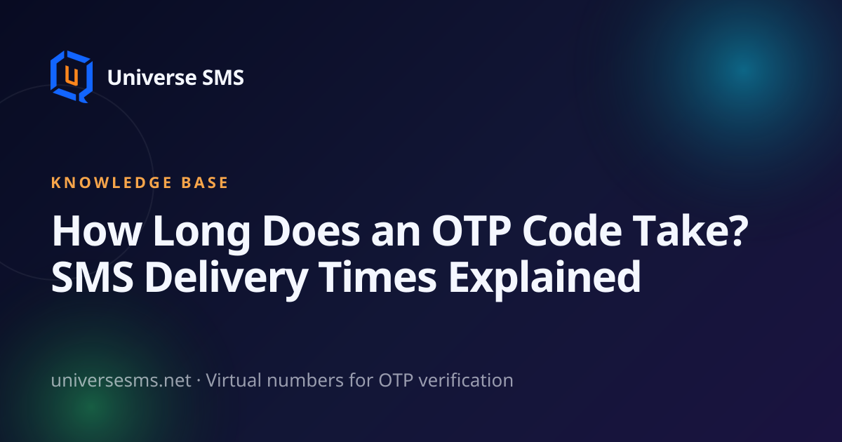 How Long Does an OTP Code Take? SMS Delivery Times Explained