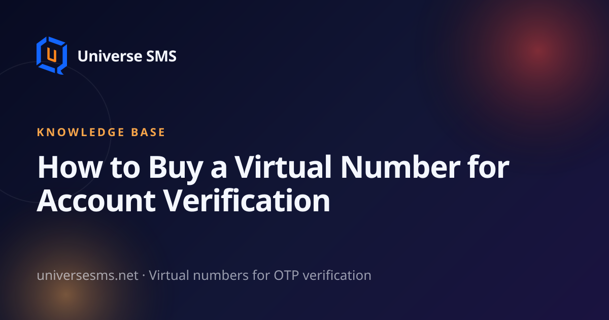 How to Buy a Virtual Number for Account Verification