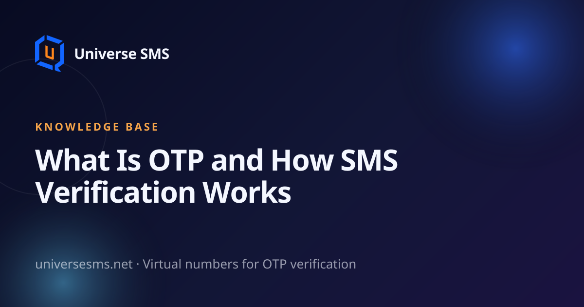 What Is OTP and How SMS Verification Works