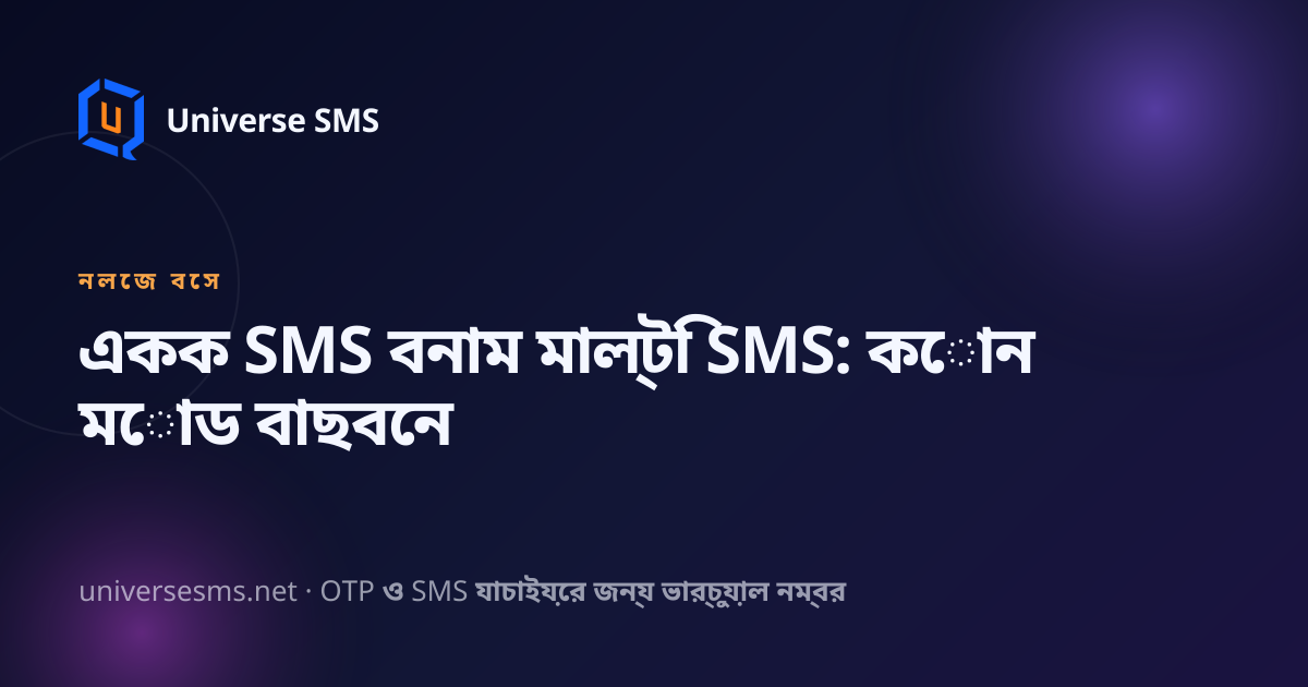একক SMS বনাম মাল্টি SMS: কোন মোড বাছবেন