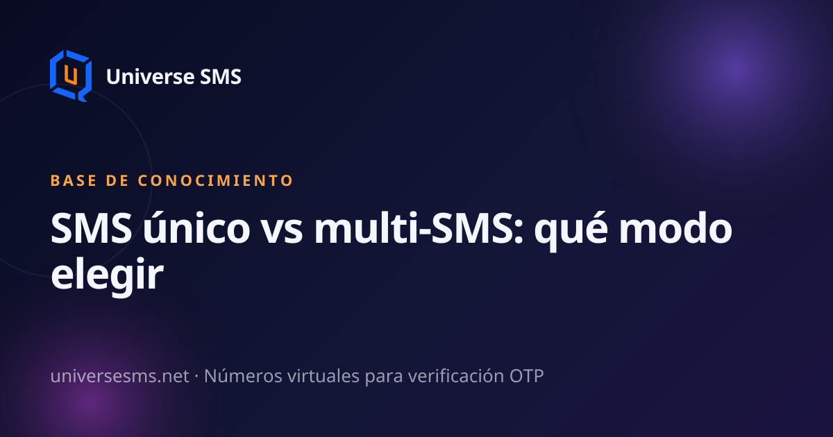 SMS único vs multi-SMS: qué modo elegir